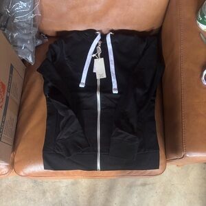 Reflex Black Zip-Up Hoodie